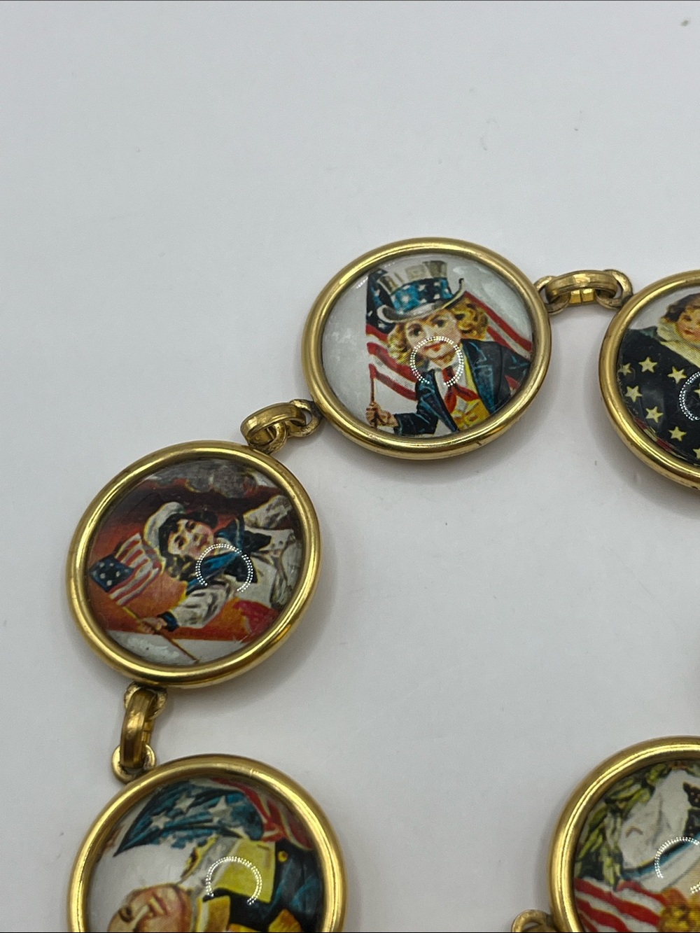 Designs From The Deep Patriotic Medallion Bracelet with Red, Blue & White - Picture 5 of 9